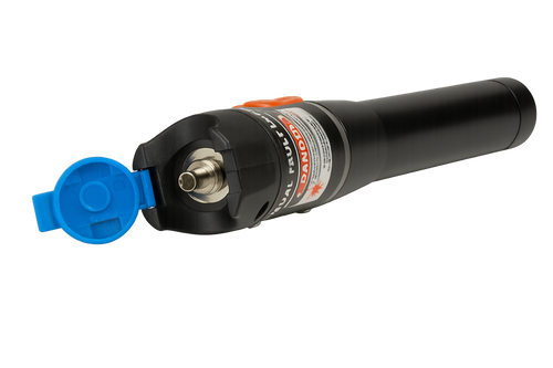 LWL Durchgangsprüfer – Glasfaser-Lasertester mit blauem Schutzdeckel