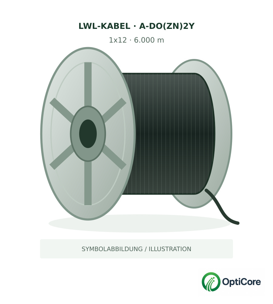 Telenco LWL-Kabel A-DO(ZN)2Y 1x12 – 6.000 m